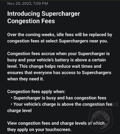 Tesla To Slap Owners With Congestion Charges At Some Superchargers